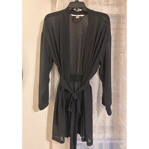 Victoria Secret Women's Sheer Robe/Coverup One Size Fits Most With Belt & Pocket